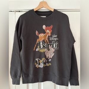 Grey Disney Bambi Sweatshirt Abercrombie‎ Kids Size 13 / 14 EUC
